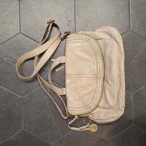 Lucky Brand Buttery Cream Adjustable Crossbody shoulder Bag Purse, Vintage style